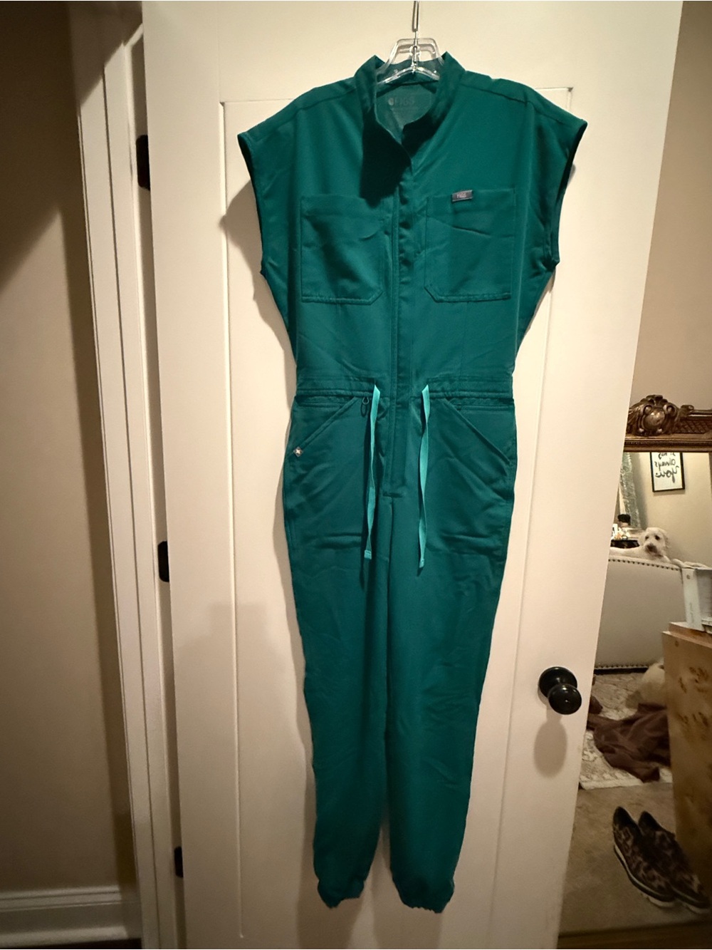 Figs Hunter Green Jumpsuit xs